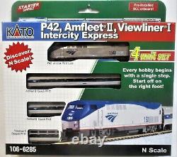 N Scale Kato 106-6285 Amtrak Viewliner Intercity Express Train Set withDCC