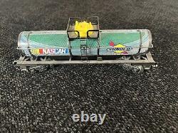 NASCAR Train Set. 5 Cars, 1 NASCAR Sign, 12 Tracks. Manual, Power Box