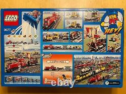 NEW 3677 Lego CITY Red Cargo Train Tracks POWER FUNCTIONS Building Toy RETIRED