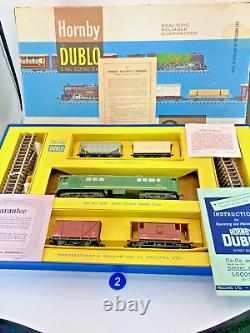 NIB-Boxed Hornby Dublo Set 2033 Co-Bo Diesel Electric Goods Train 2-Rail