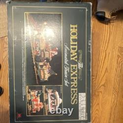 New Bright Holiday Express Animated G Gauge Train Set 8pc with Track & Cars