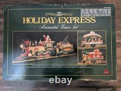 New Bright Holiday Express Animated Train Set #380 Lights Sounds WithBox Complete