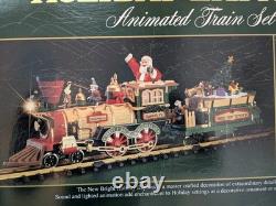 New Bright Holiday Express Animated Train Set #380 Lights Sounds WithBox Complete
