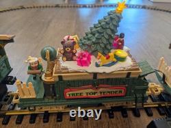 New Bright Holiday Express Animated Train Set #380 Lights Sounds WithBox Complete