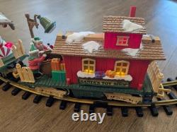 New Bright Holiday Express Animated Train Set #380 Lights Sounds WithBox Complete
