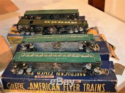 Nice 1947 Gilbert American Flyer 3/16th Scale Train Set Transformer Cars Track