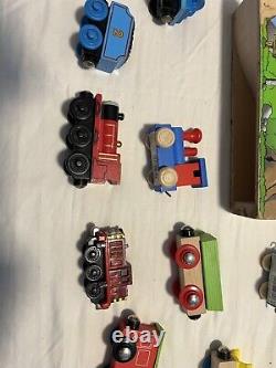 Original thomas and friends train set with wood tracks buildings several cars