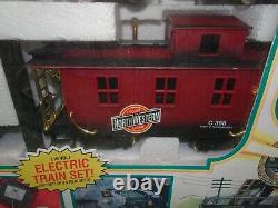 RARE VINTAGE New Bright ELECTRIC G Scale Train Set North Western with track