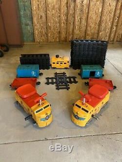 Remco Mighty Casey Ride-On Train Set with tracks and attachments