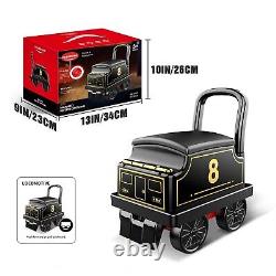 Ride on Train Toys Electric Train Set with Track 2 Seaters Cargo Car, Music, Li