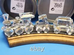 SWAROVSKI 6 PIECE TRAIN SET & CUSTOM TRACK DISPLAY S657 Complete
