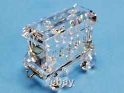 SWAROVSKI 6 PIECE TRAIN SET & CUSTOM TRACK DISPLAY S657 Complete