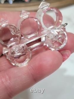 SWAROVSKI 6 PIECE TRAIN SET WITH CUSTOM TRACK DISPLAY Read Description