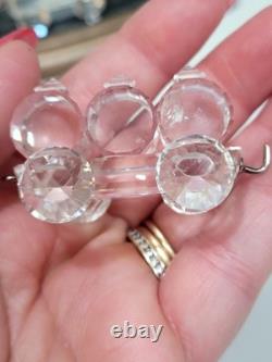 SWAROVSKI 6 PIECE TRAIN SET WITH CUSTOM TRACK DISPLAY Read Description