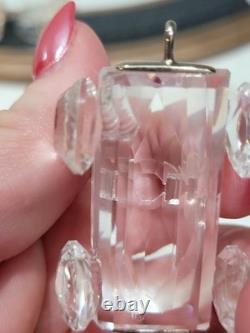 SWAROVSKI 6 PIECE TRAIN SET WITH CUSTOM TRACK DISPLAY Read Description