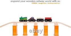 Safety-Certified 110-Piece Wooden Train Track Set Perfect for Kids & Babies