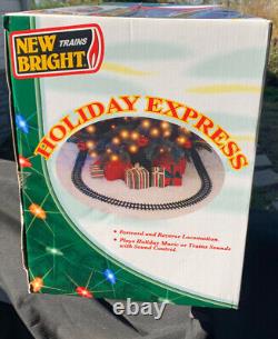 Sealed Holiday Express Animated Train Set 18 Feet of Track, Sawing Elves, Music