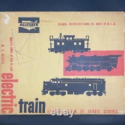 Sears Allstate HO Train Set 9907 by Marx Plus 10pcs Roadbed Tracks 1957-1963 USA