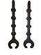 Set Of 2 Iron Railroad Train Track 12 Spike Pullers Four Balled