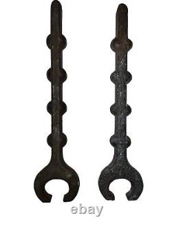 Set Of 2 Iron Railroad Train Track 12 Spike Pullers Four Balled