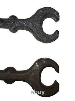 Set Of 2 Iron Railroad Train Track 12 Spike Pullers Four Balled