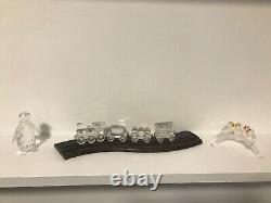 Swarovski Crystal Figurines 4 pc Train Set withTrack 7471