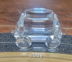 Swarovski Crystal Locomotion Complete Train Set With Wooden Track Boxes 7 Pieces