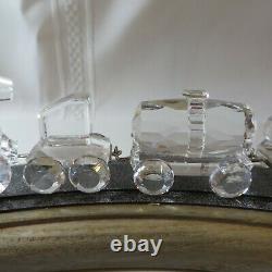 Swarovski Silver Crystal Train 7471 Large Set of Five Retired withBoxes/Track