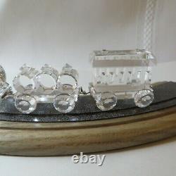Swarovski Silver Crystal Train 7471 Large Set of Five Retired withBoxes/Track