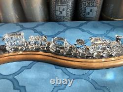 Swarovski crystal figurine Train Set with track. All in mint condition