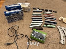 TOMIX N gauge Train set with 18 Cars, Tracks, Power unit. Vintage 1980 set