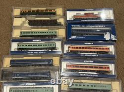 TOMIX N gauge Train set with 18 Cars, Tracks, Power unit. Vintage 1980 set
