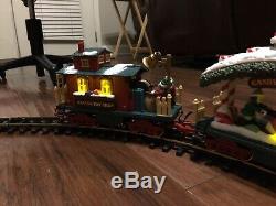 The Holiday Express Animated Train Set + Extra Car & Track NICE