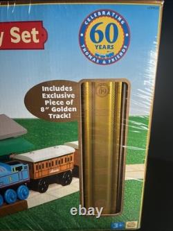 Thomas & Friends 60th Anniversary Set NIP Sealed Gold Train Wooden Train Tracks