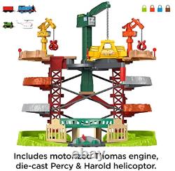 Thomas Friends Train Cranes Super Tower Motorized Track Set Kids Toy Gift Cranky