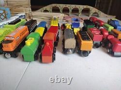 Thomas The Train & Other Wooden Trains Set with Wooden Tracks Approx. 125 Pieces