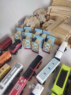 Thomas The Train & Other Wooden Trains Set with Wooden Tracks Approx. 125 Pieces