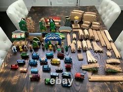 Thomas the train and friends wooden track cars engines 150 piece lot set railway