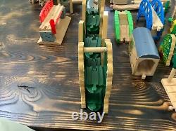 Thomas the train and friends wooden track cars engines 150 piece lot set railway