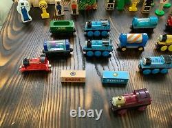 Thomas the train and friends wooden track cars engines 150 piece lot set railway