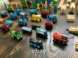 Thomas the train and friends wooden track cars engines 150 piece lot set railway