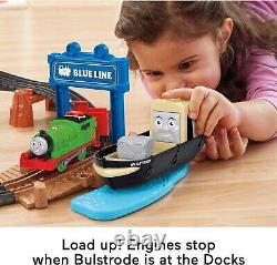 Toy Train Set Talking Thomas & Percy Motorized Engines with Track for Play Kids
