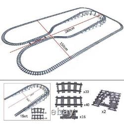 Track Straight Curved Crossing Rail for Lego Train Building Block DIY-60 Sets