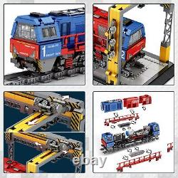 Train Building Set for Adults, G2000 City Freight Train with Train Track, Die