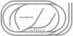 Train Layout #006 Bachmann HO EZ Track Nickel Silver 4' X 8' Train Set
