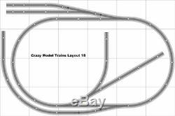 Train Layout #018 Bachmann HO EZ Track Nickel Silver 4' X 6' Train Set