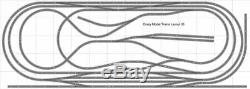 Train Layout #035 Bachmann HO EZ Track Nickel Silver 5' X 14' Train Set