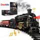 Train Set Alloy Train Toys For Boys Withglowing Carriage, Toy Train Withsmokes, Lig