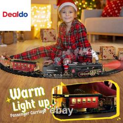 Train Set Alloy Train Toys for Boys WithGlowing Carriage, Toy Train WithSmokes, Lig