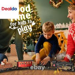 Train Set Alloy Train Toys for Boys WithGlowing Carriage, Toy Train WithSmokes, Lig